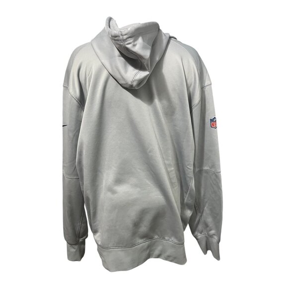 Nike NFL Patriots Dri-Fit Hoodie Sz XXL Gray Mens On Field Apparel Pullover Kang - Picture 2 of 8